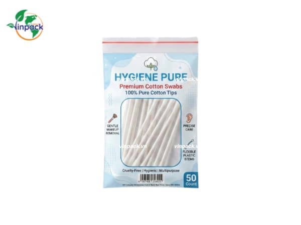 Túi zipper đựng tăm bông