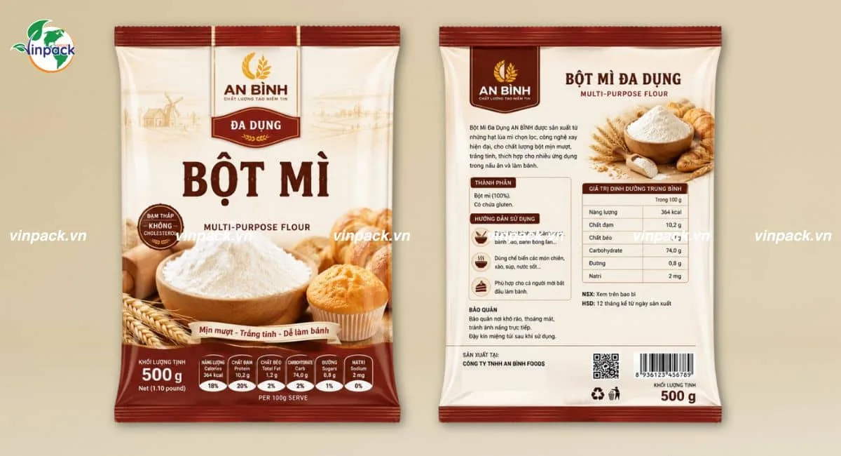 Mẫu bao bì bột mì đẹp