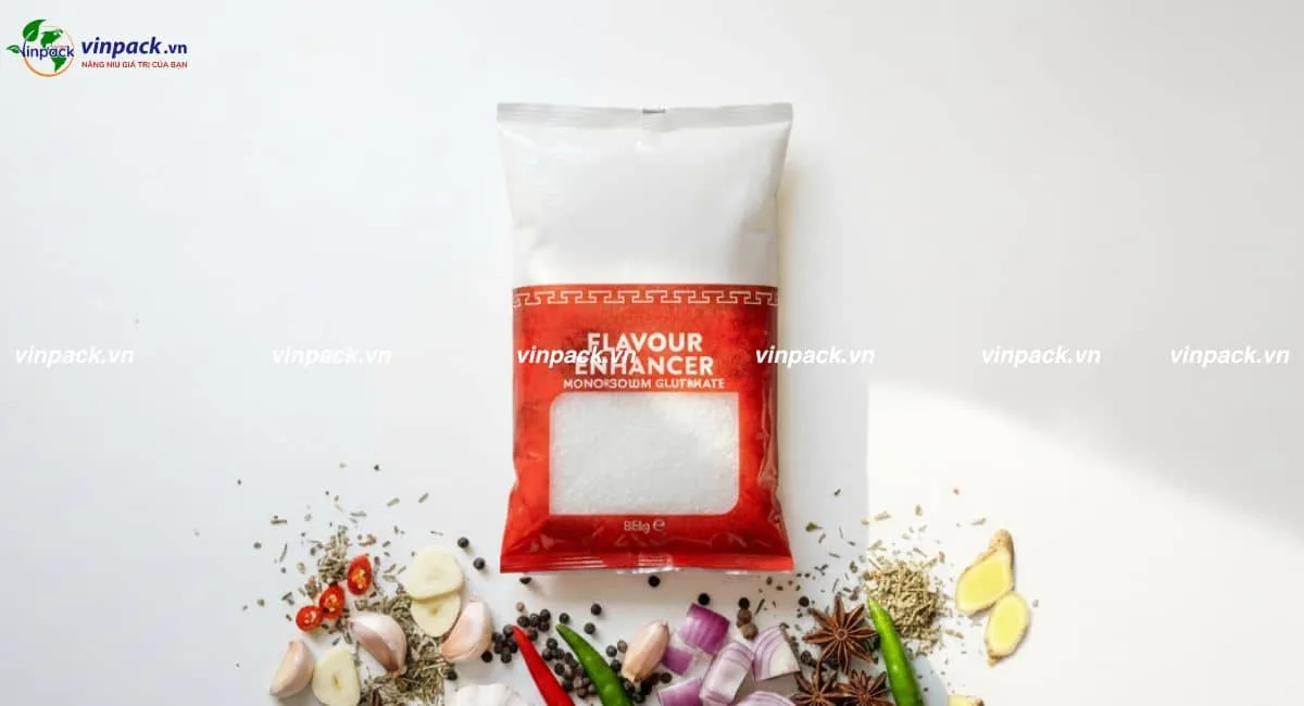 Túi bao bì bột ngọt hàn lưng giữa chắc chắn