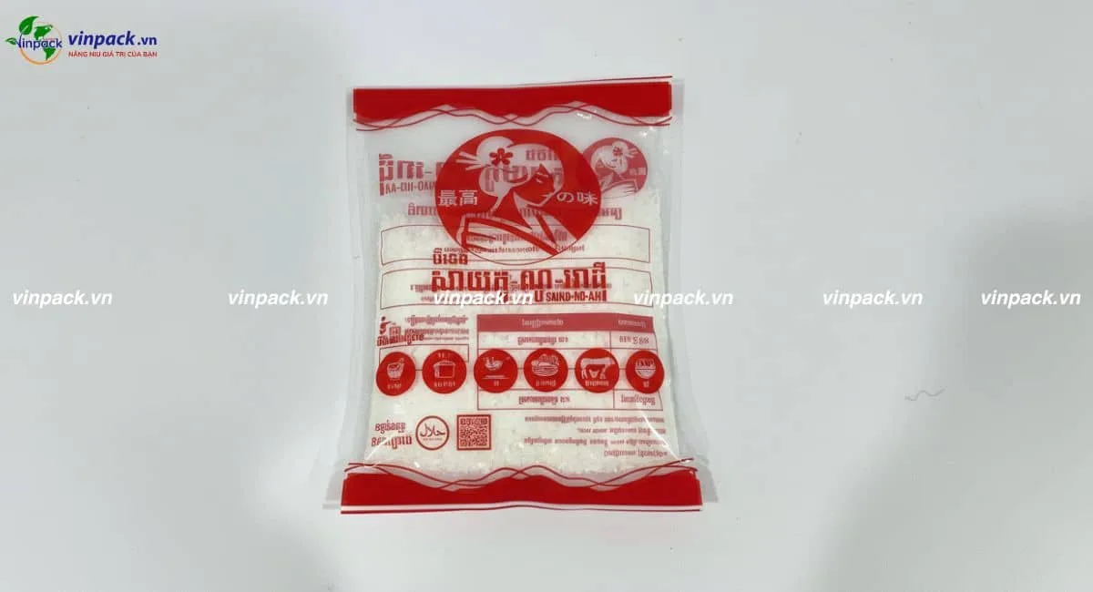 Túi đựng bao bì bột ngọt in trục đồng sắc nét