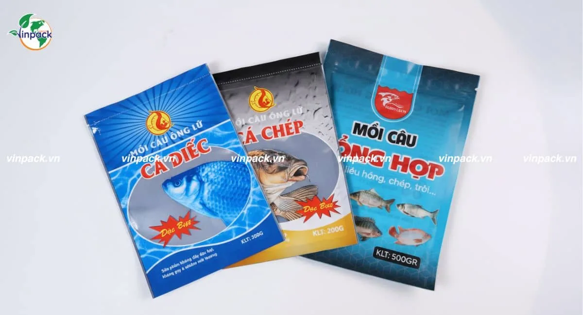 Mẫu bao bì đựng mồi câu cá đẹp