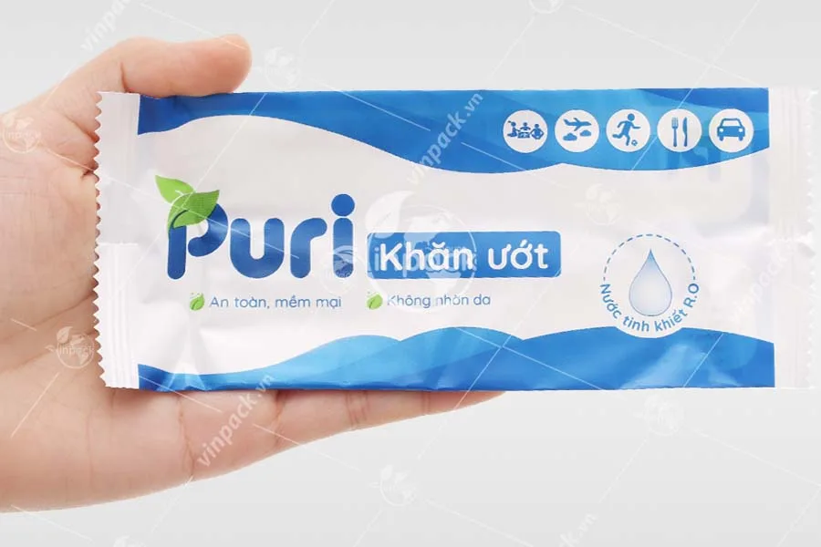 Mẫu bao bì khăn lạnh có thiết kế in ấn đẹp
