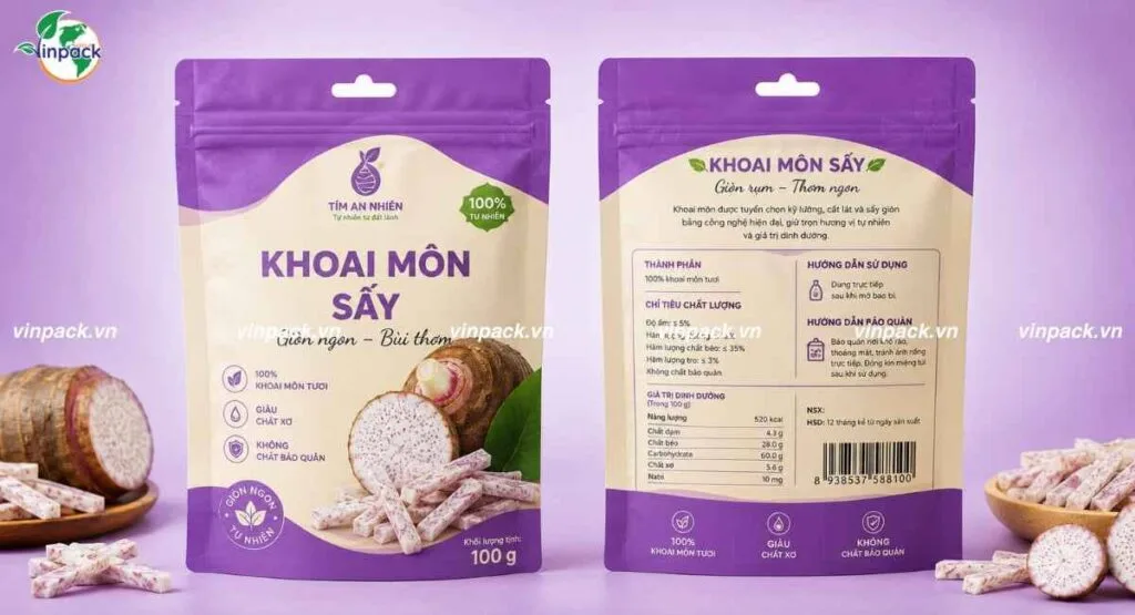 Bao Bì Khoai Môn Sấy