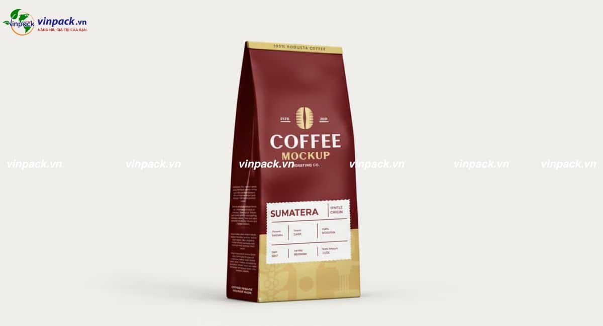 Túi màng ghép đựng cà phê hạt rang mộc
