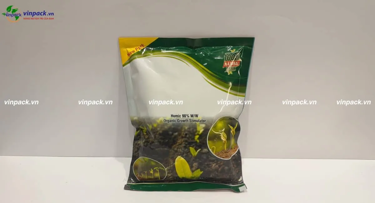 Mẫu bao bì phân bón được thiết kế theo yêu cầu để thấy đất bên trong