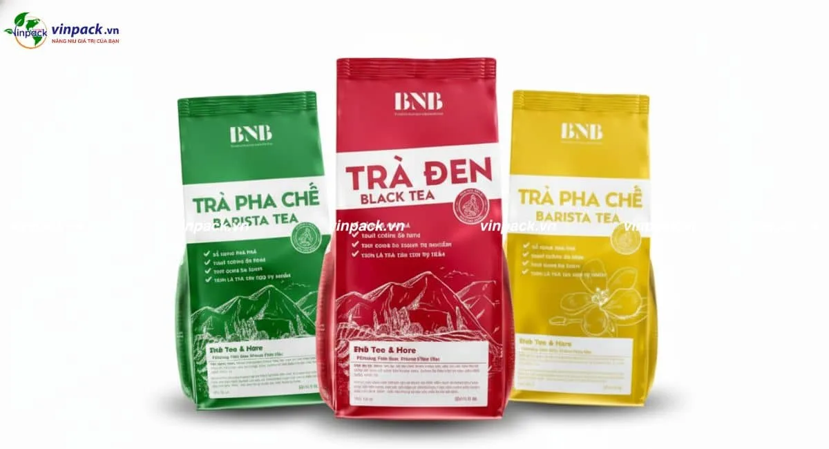 Mẫu bao bì đựng trà thương hiệu trà pha chế BNB