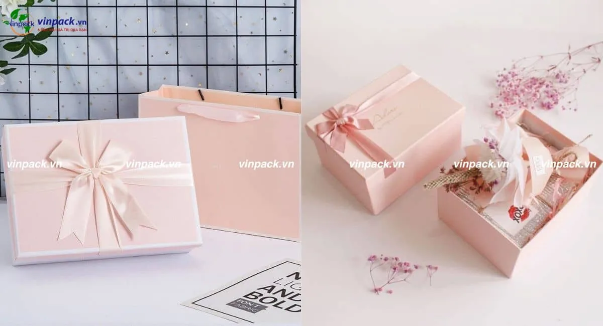 Mẫu hộp âm dương đựng quà 8/3