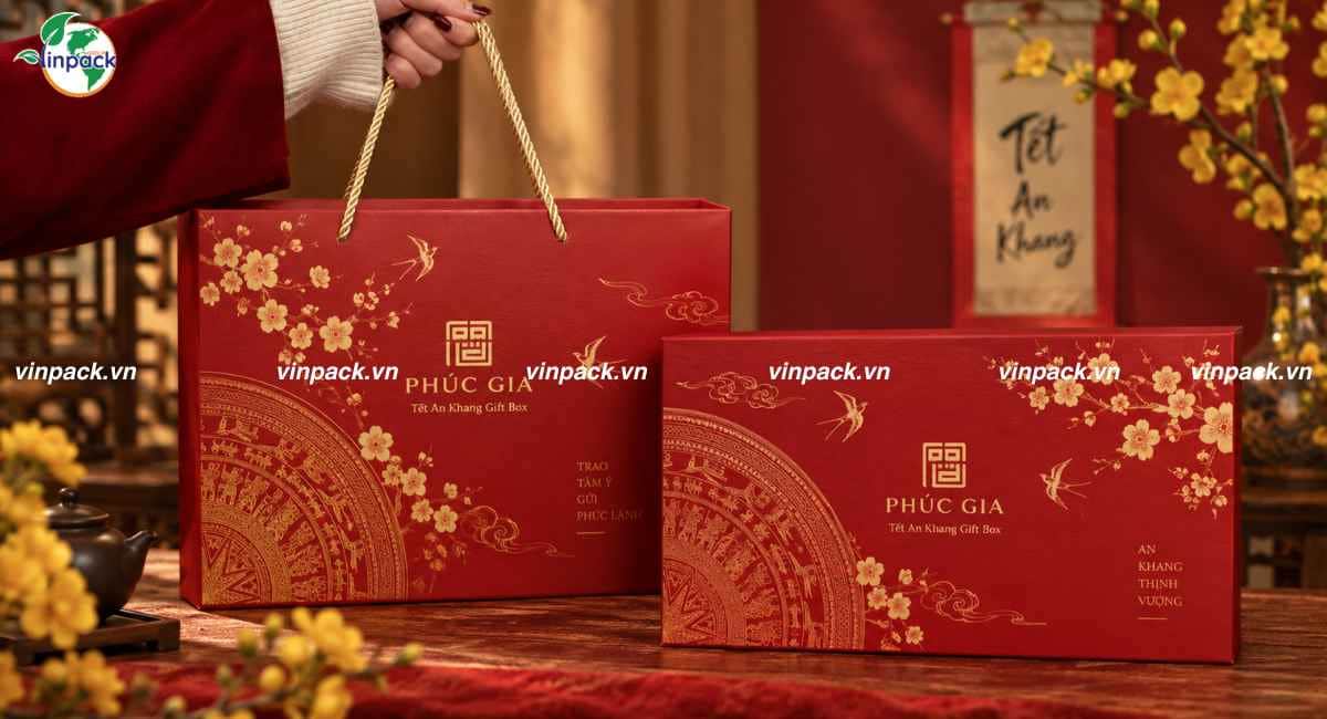 Mẫu hộp giấy đựng quà tặng tết
