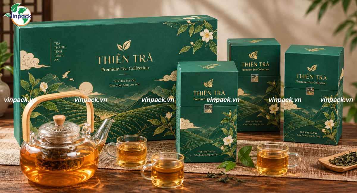 Mẫu hộp giấy đựng trà quà tặng