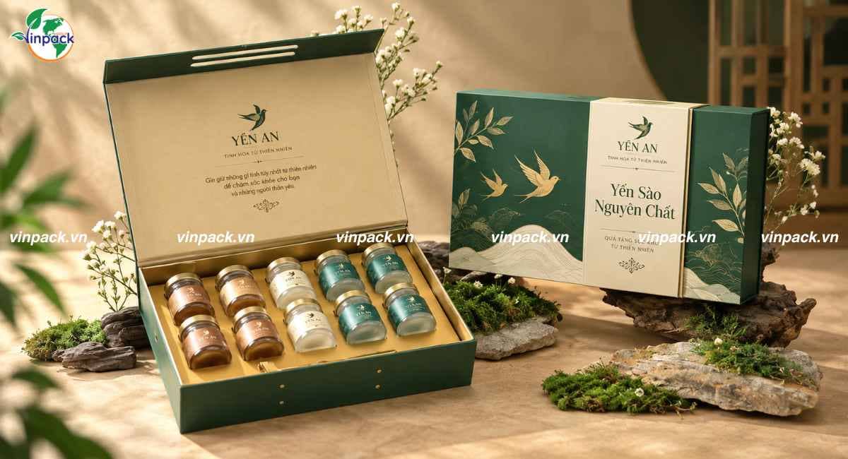 Mẫu hộp giấy đựng yến sào đẹp