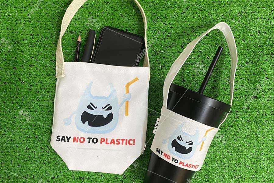 Mẫu quai vải bố đựng ly đang được sử dụng phổ biến hiện nay