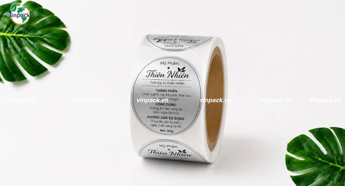 Mẫu tem decal xi bạc
