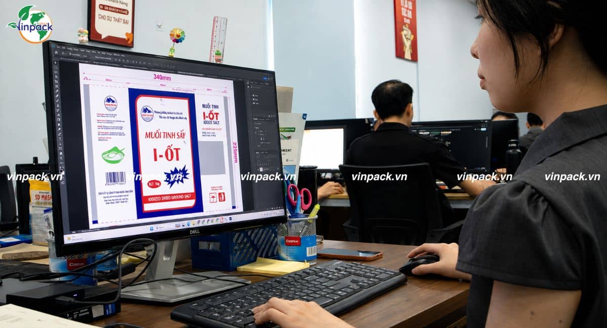 Mẫu thiết kế túi đựng muối Khánh Tường Phát chưa hoàn thiện