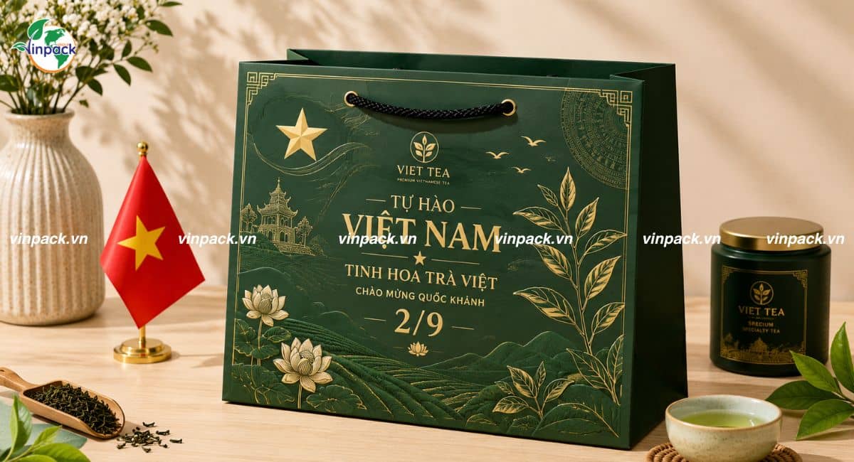 Mẫu túi giấy ngày 2/9 in ấn theo yêu cầu