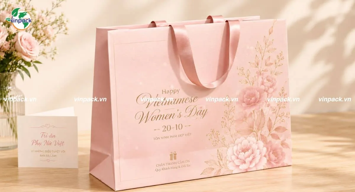 Mẫu túi giấy chủ đề 20/10 quà tặng doanh nghiệp