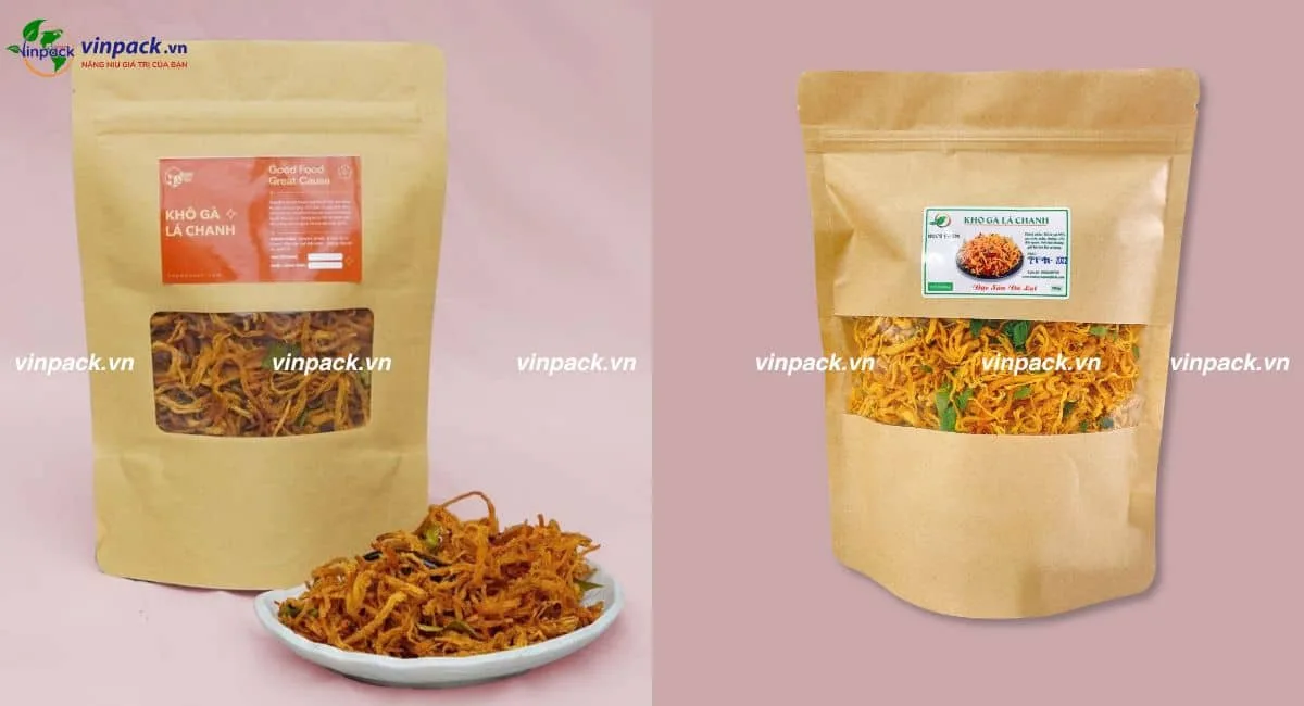 Mẫu túi giấy đựng khô gà