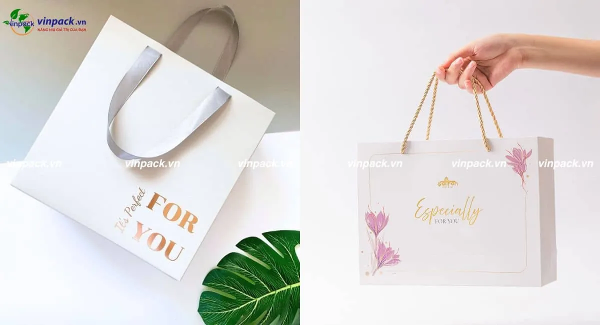 Mẫu túi giấy ivory đựng quà tặng 8/3