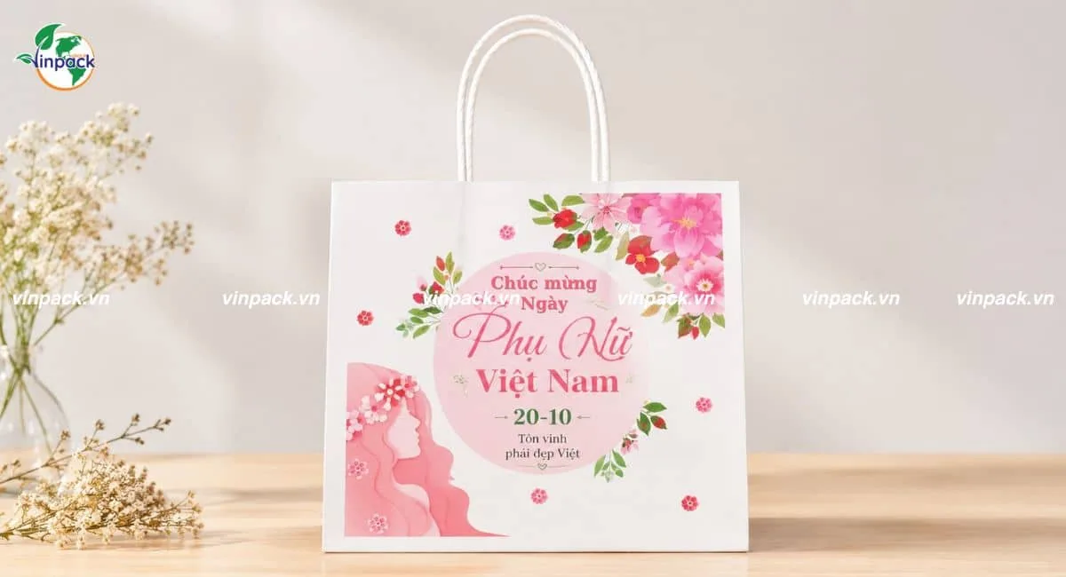 Mẫu túi giấy Kraft ngày 20/10