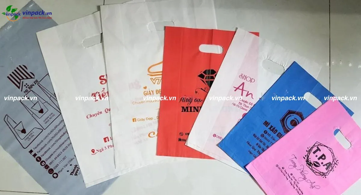 Mẫu túi hột xoài in logo shop thời trang theo yêu cầu
