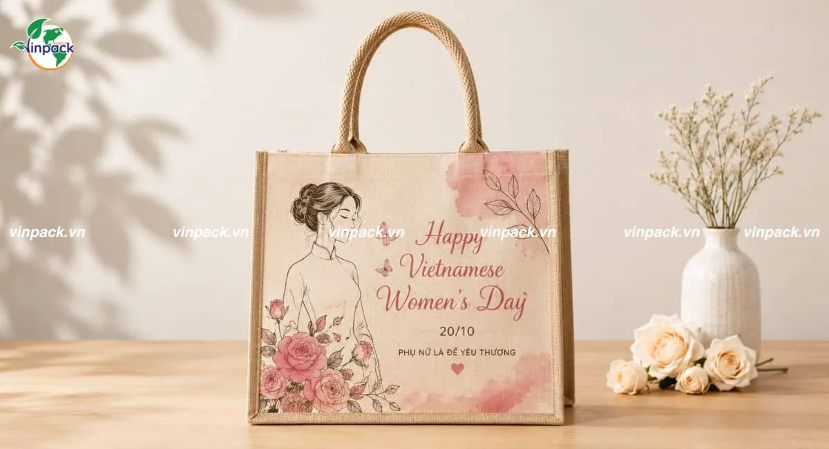 Mẫu tủi vải đay 20/10 phù hợp cho các tiệm spa