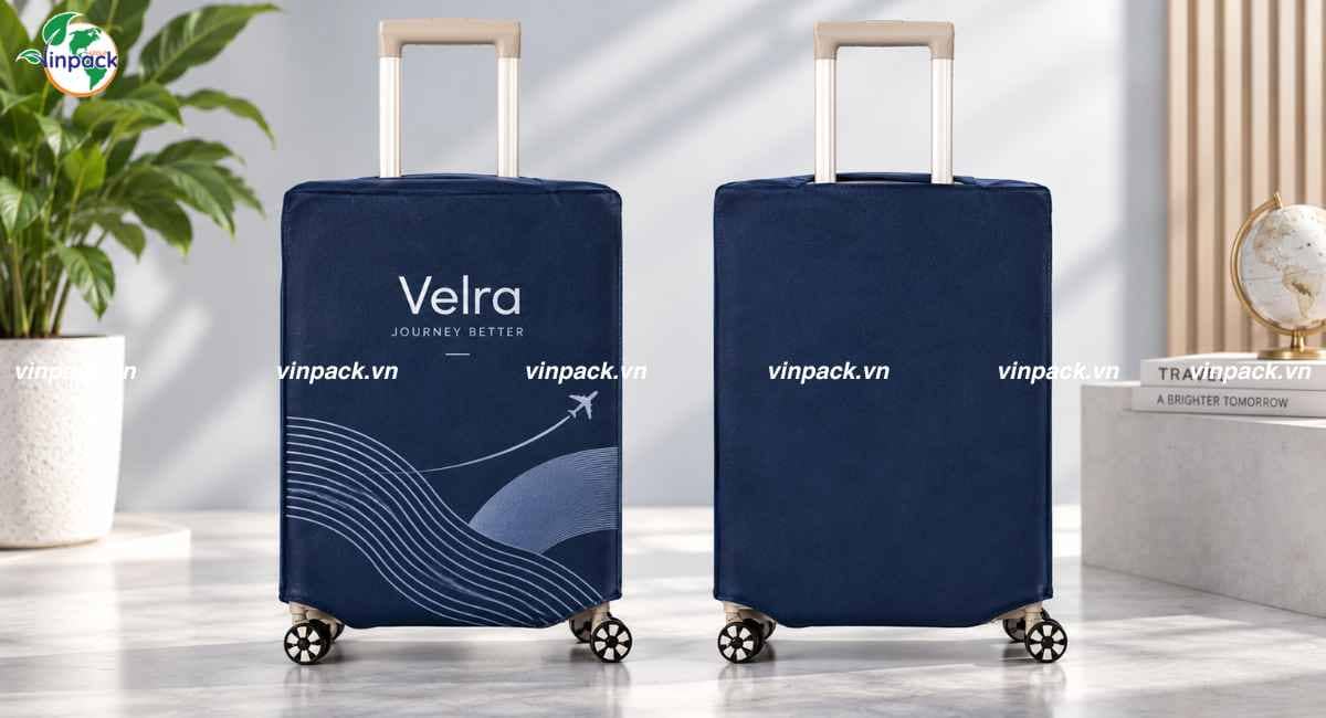 Mẫu túi vải không dệt bọc vali in logo theo yêu cầu