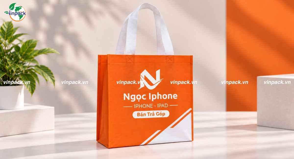 Mẫu túi vải không dệt đựng điện thoại thương hiệu