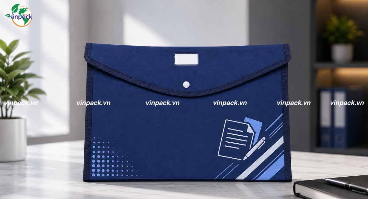 Mẫu túi vải không dệt đựng tài liệu hồ sơ công ty sang trọng
