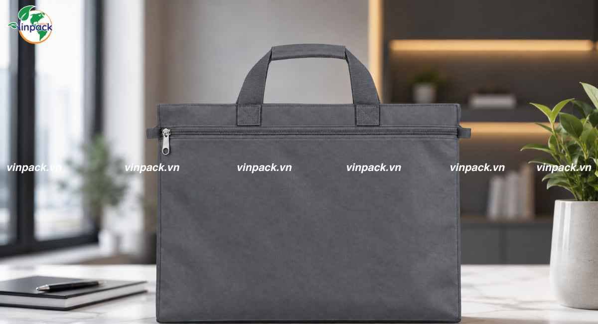 Mẫu túi vải không dệt đựng tài liệu đơn giản sang trọng