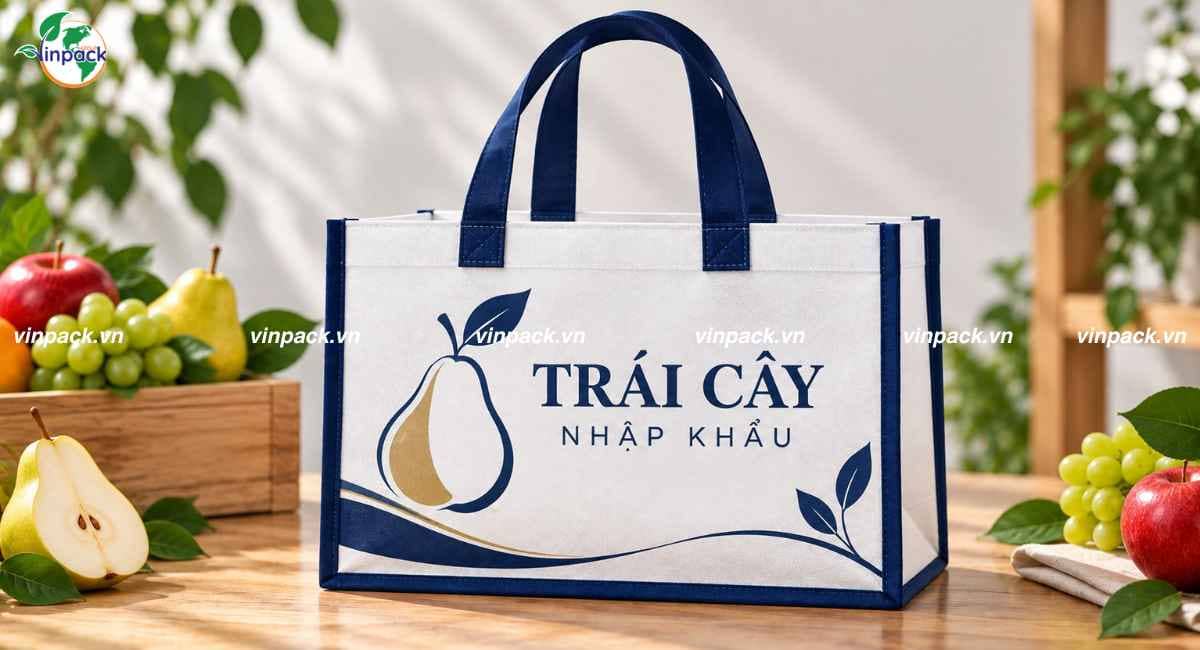 Mẫu túi vải không dệt đựng trái cây cho thương hiệu trái cây nhập khẩu