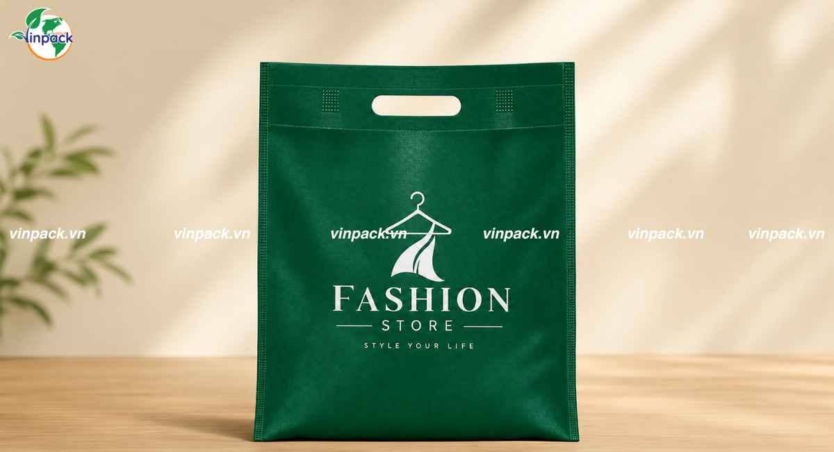 Mẫu túi vải không dệt ép nhiệt đục lỗ xoài