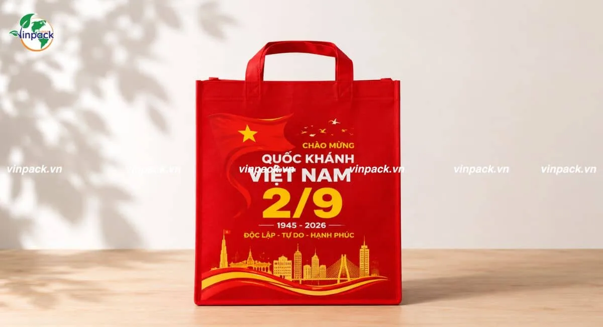 Mẫu túi vải không dệt ngày Quốc Khánh 2/9