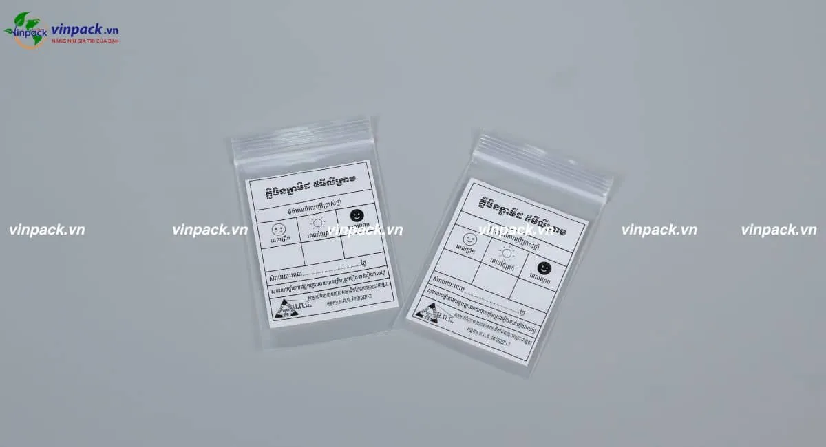 Mẫu túi zipper đựng thuốc có ô ghi chú