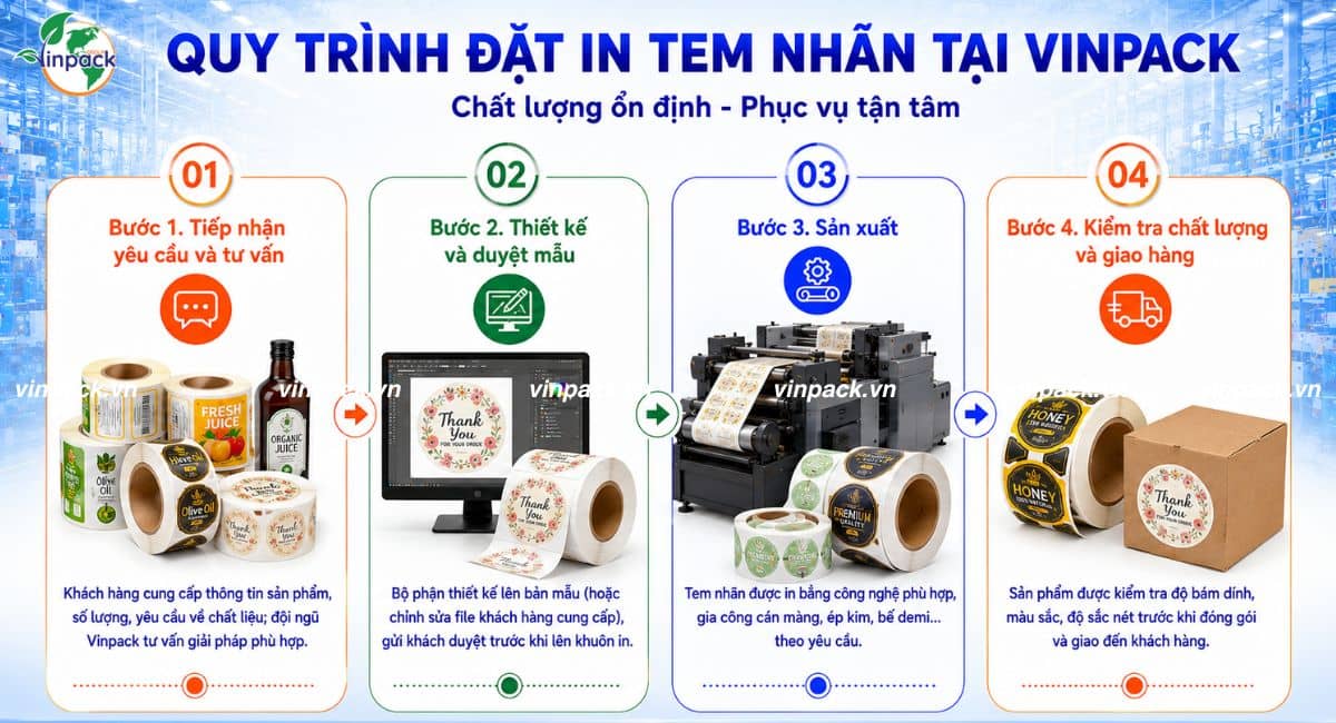 Quy trình đặt in tem nhãn tại Vinpack