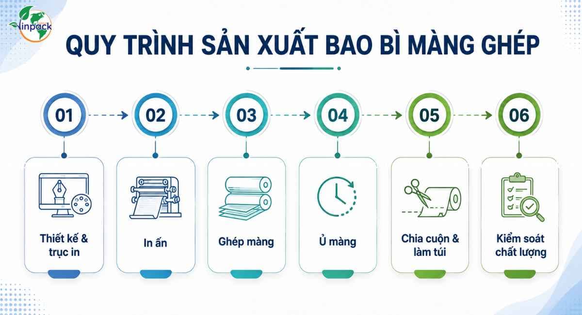 Quy trình sản xuất bao bì màng ghép phức hợp