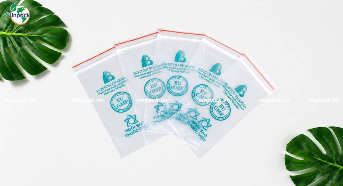 Thành phẩm túi zipper chỉ đỏ Boston Việt Nam