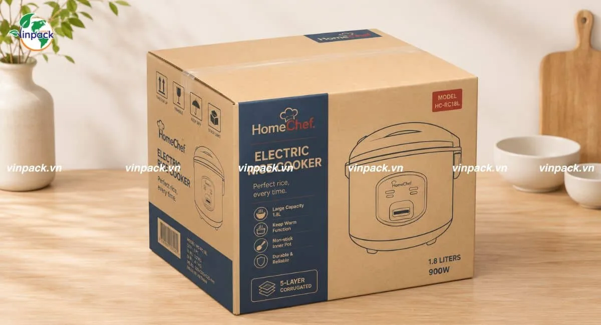 Mẫu thùng carton 5 lớp đụng đồ gia dụng