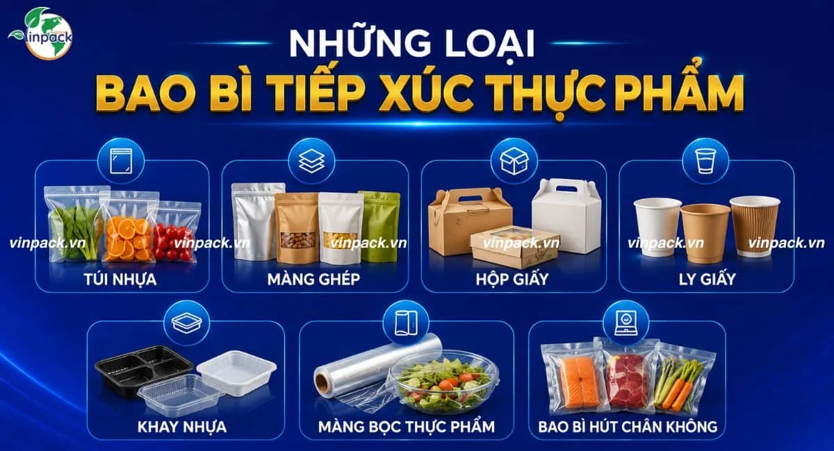 Những loại bao bì tiếp xúc thực phẩm