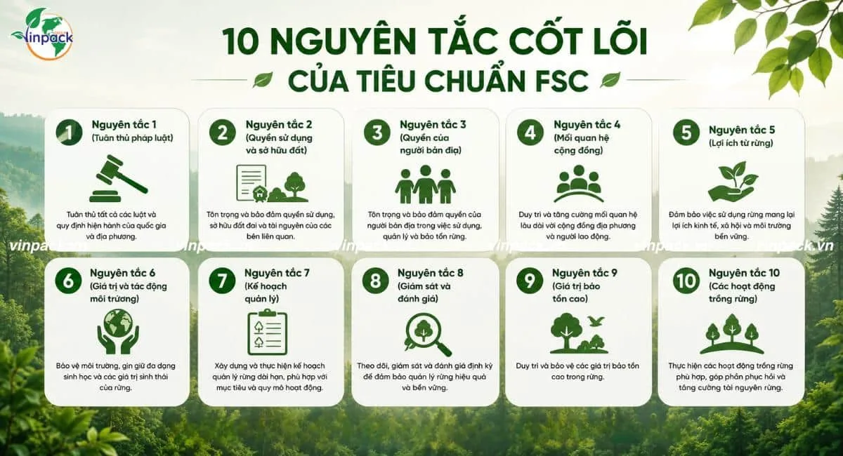 10 Nguyên tắc cốt lõi của tiêu chuẩn FSC