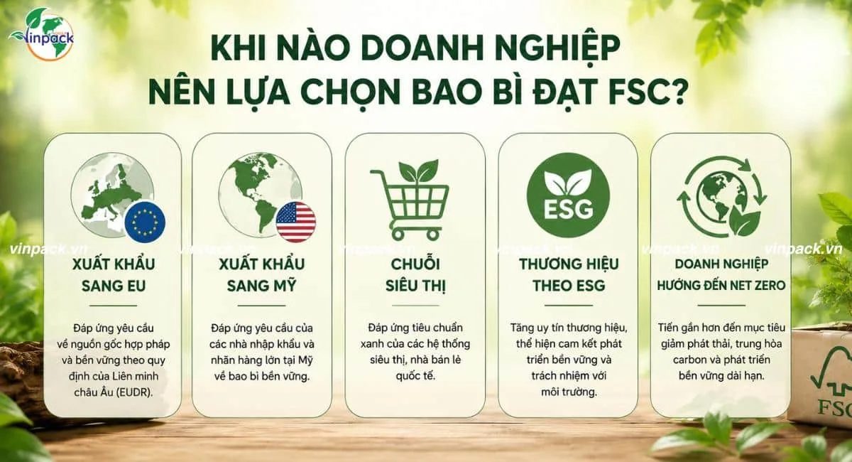 Khi nào doanh nghiệp nên lựa chọn bao bì đạt chuẩn FSC