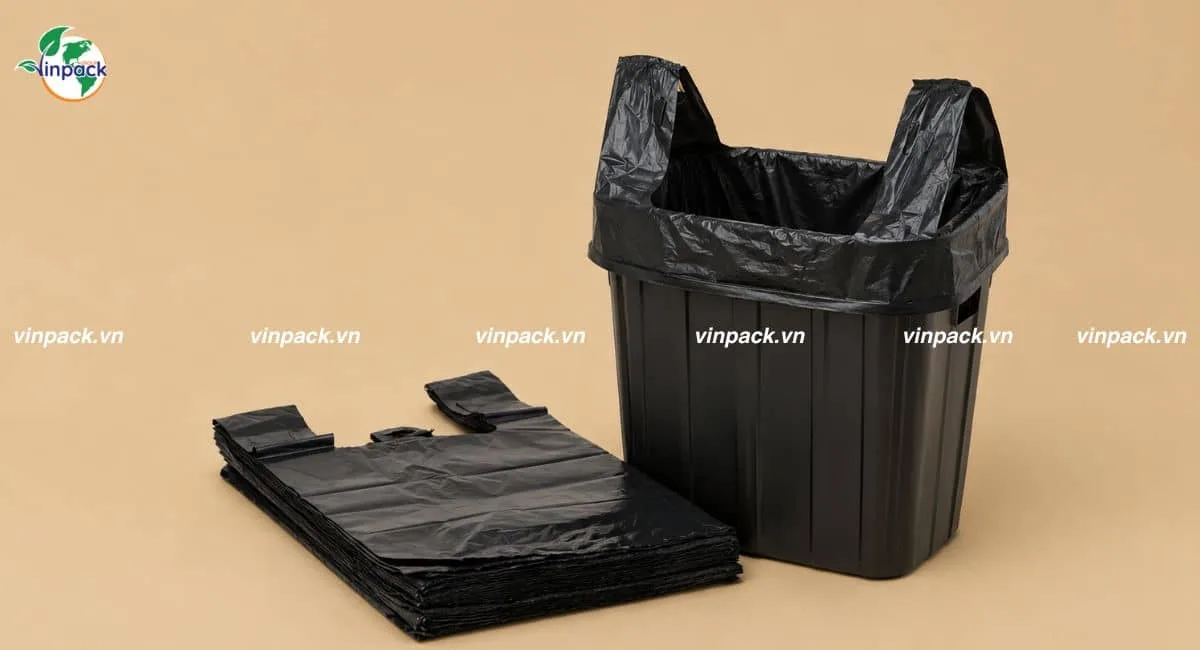Mẫu túi đựng rác có quai xách tại Vinpack
