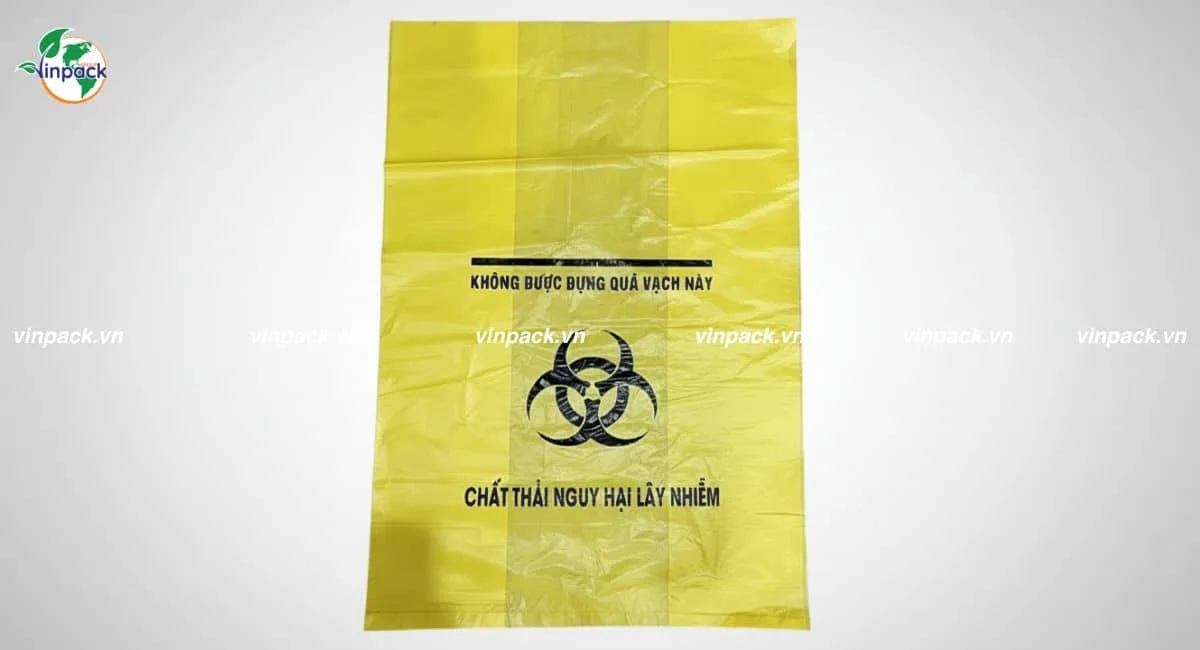 Túi đựng rác y tế màu vàng cho bệnh viện phòng khám