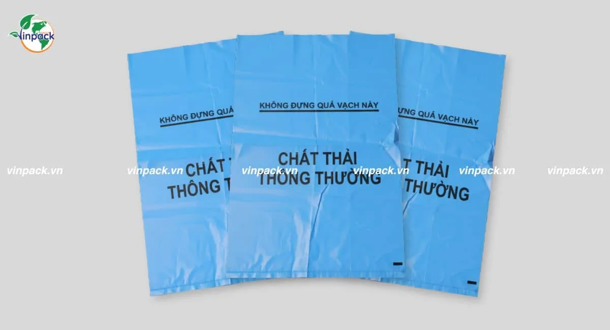 Túi đựng rác y tế màu xanh