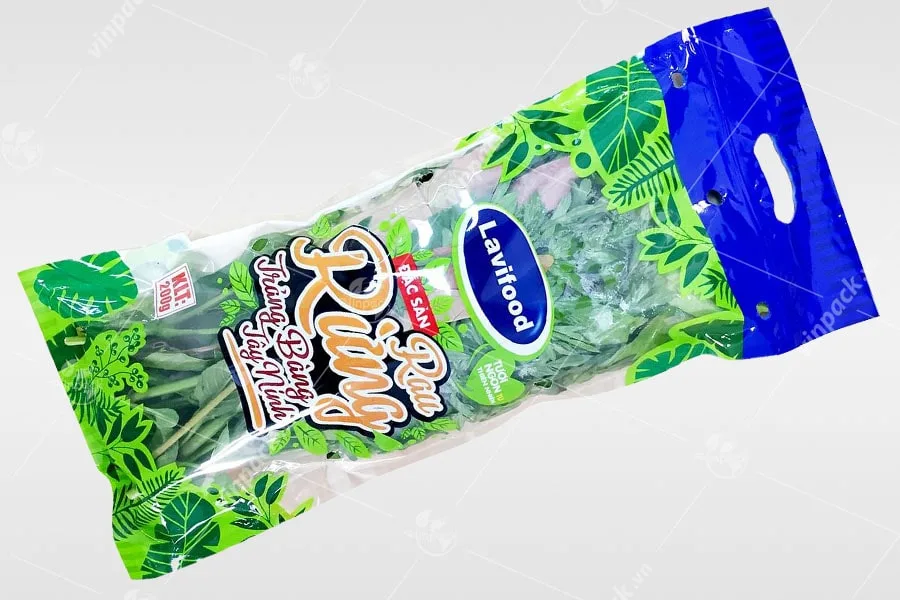 Túi đựng rau sạch màng ghép nhiều lớp in trục