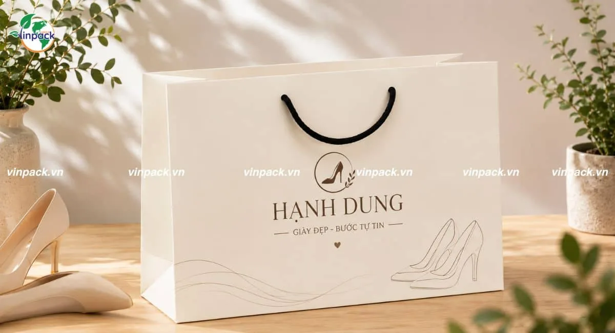 Mẫu túi giấy đựng giày cho các cửa hàng thời trang