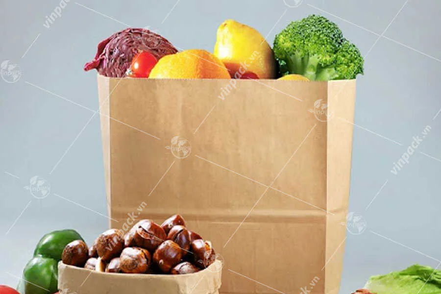 Túi giấy đựng hoa quả chịu lực cực kì tốt bảo quản an toàn cho sản phẩm bên trong