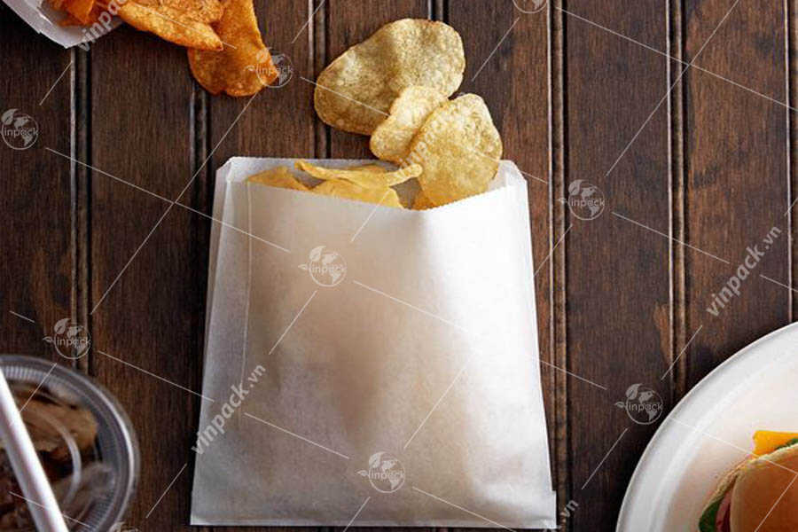 Túi giấy đựng khoai tây chiên thấm hút dầu tốt và là cũng sản phẩm tiết kiệm chi phí hoàn hảo