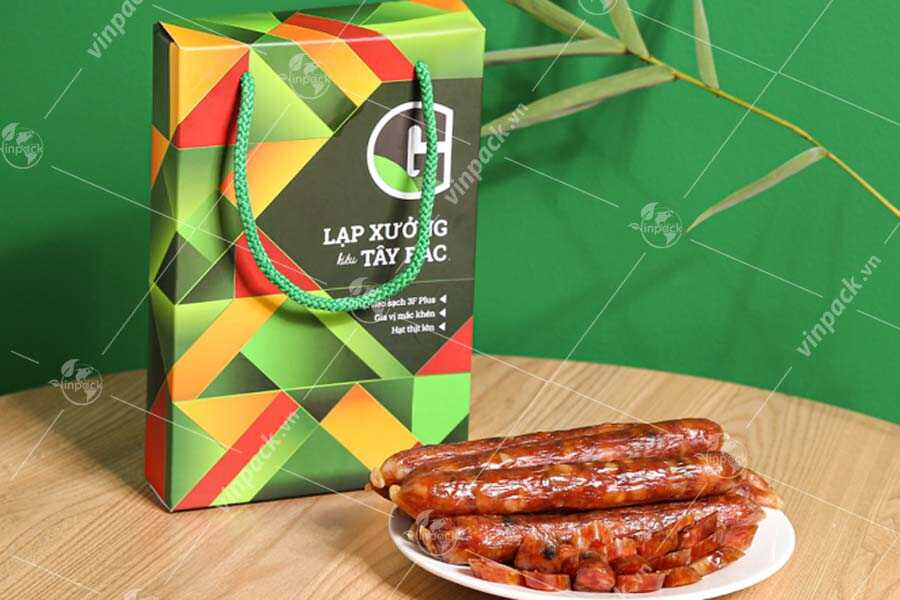Túi giấy đựng lạp xưởng đẹp phổ biến trên thị trường