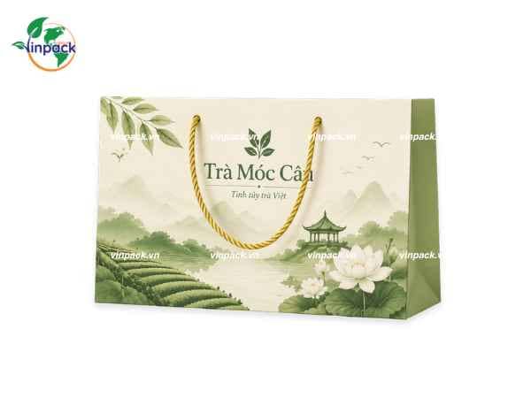 tui-giay-dung-tra-cao-cap Túi giấy đựng trà cao cấp in trục đồng theo yêu cầu