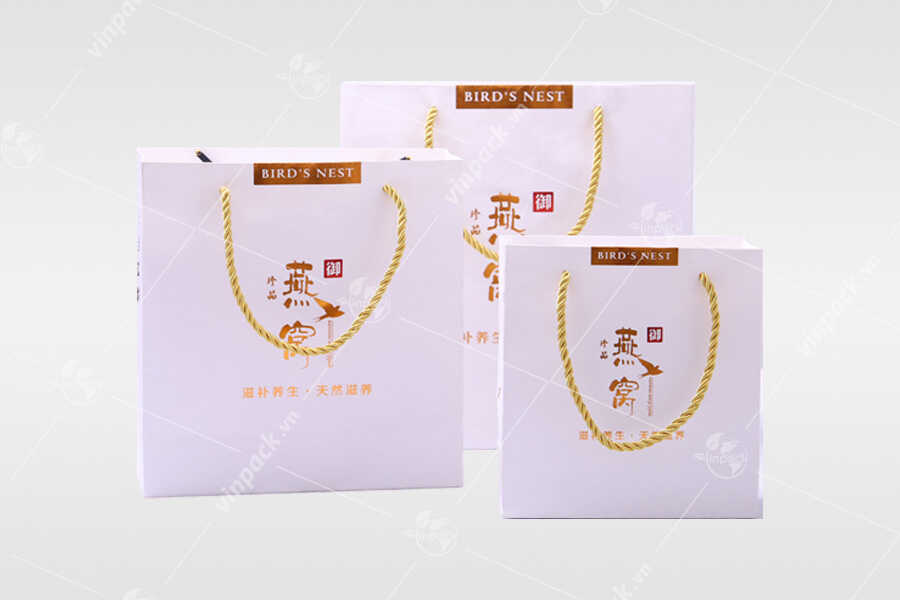 Túi giấy đựng yến sào thiết kế mẫu mã đa dạng in ấn màu sắc hài hòa
