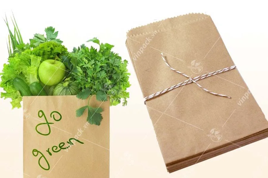 Túi giấy kraft đựng hoa quả tiện lợi giá thành hợp lý